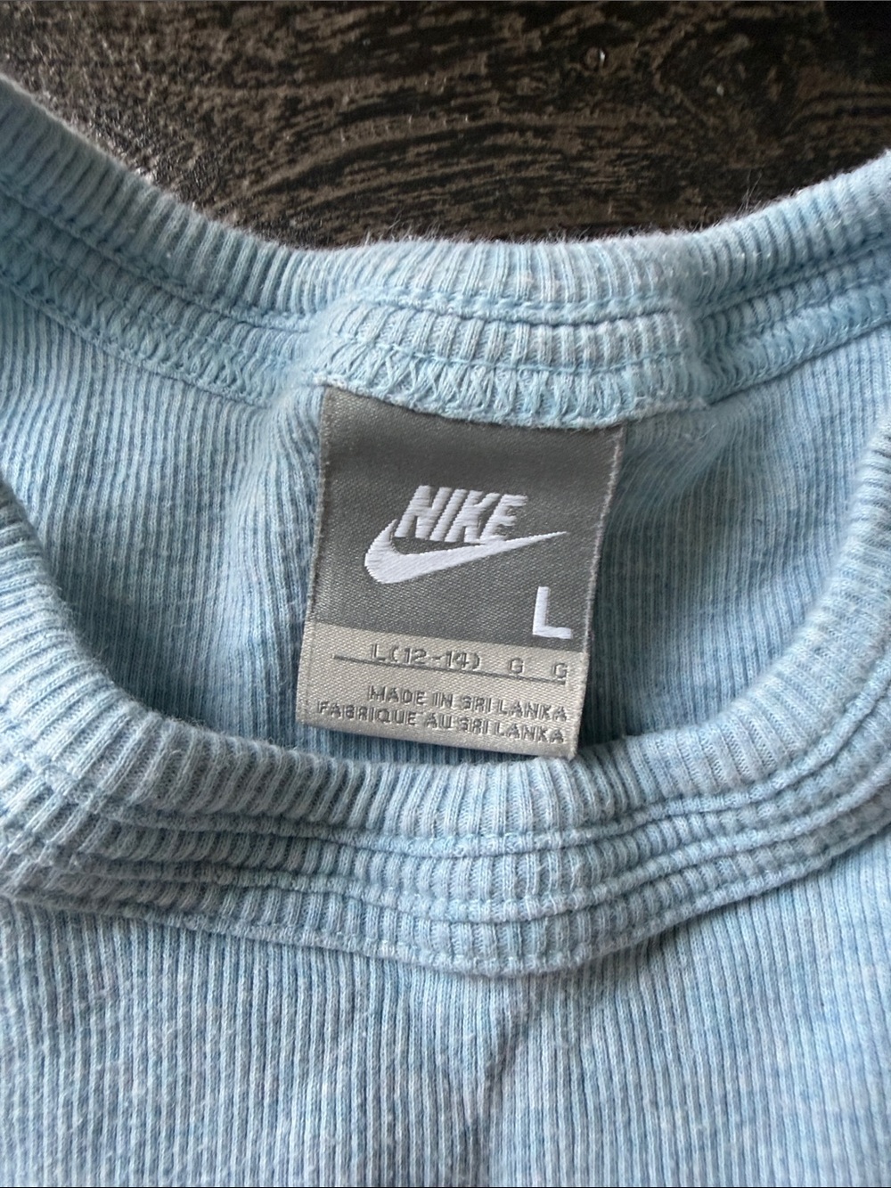 Nike Pale Blue Ribbed Racerback Tank - Picture 3 of 4
